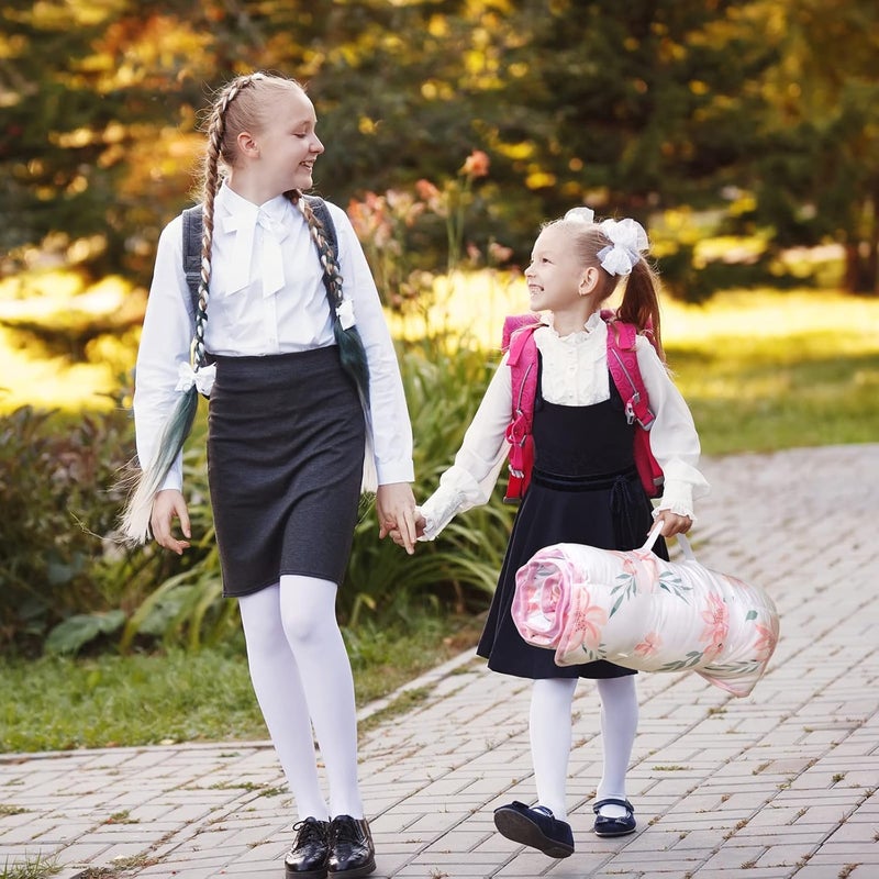 PRIMLECT Thickened Toddler Nap Mat with Removable Pillow and Minky Blanket, Extra Large 55''x35'' Sleeping Bag, Washable, Roll up, Perfect for Daycare, Preschool, Kindergarten, Boys and Girls Flowers - Image 5